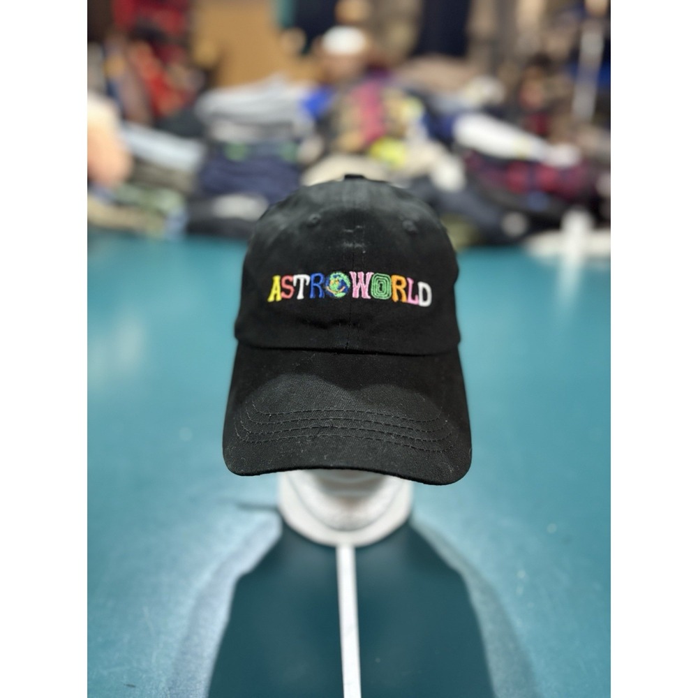 Astroworld Travis Scott Wish You Were Here Black Strapback Hat Cap Official
